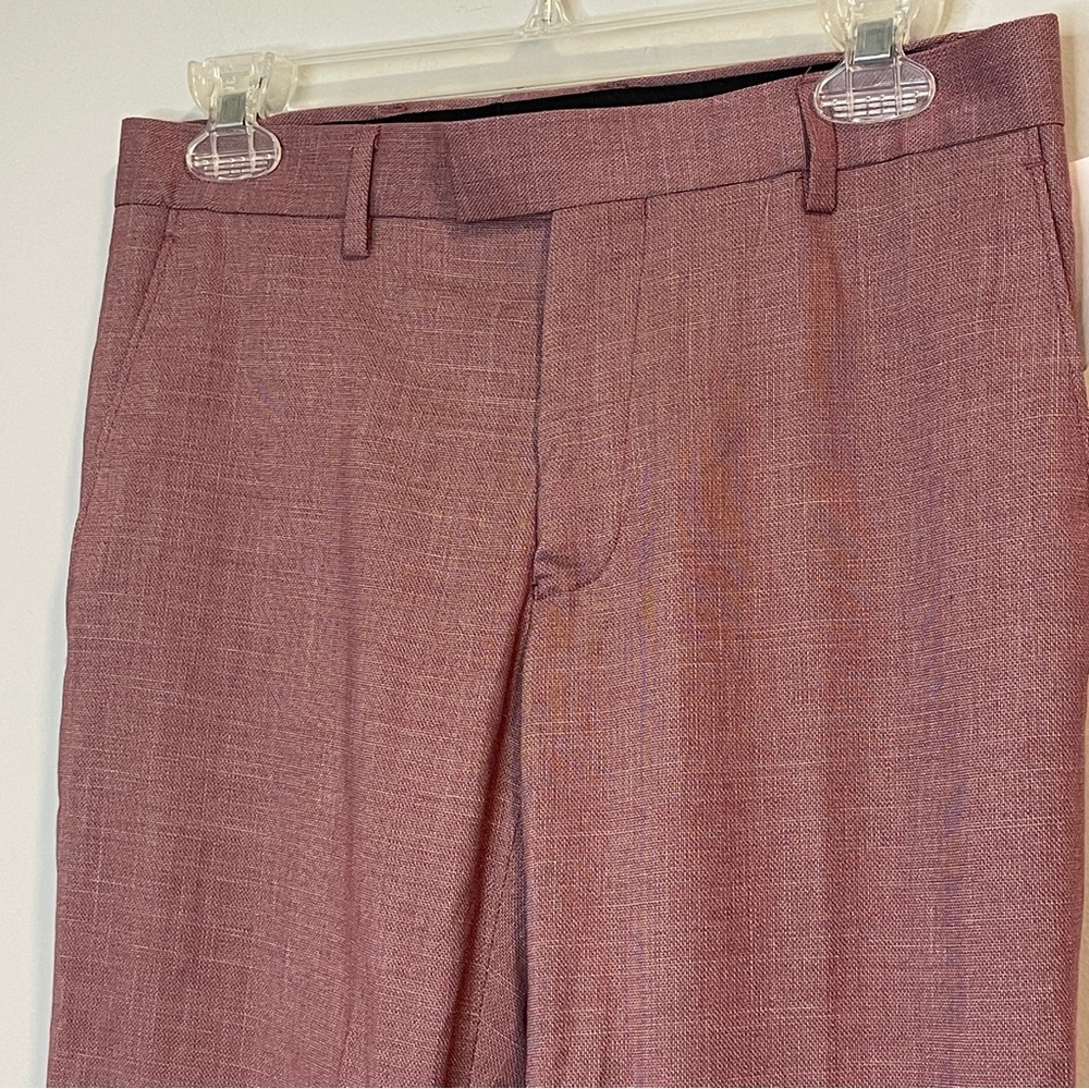 SOUL OF LONDON Mens Dress Pants 35" Inseam Unhemmed Size 29R- Rose NWOT - Picture 2 of 6